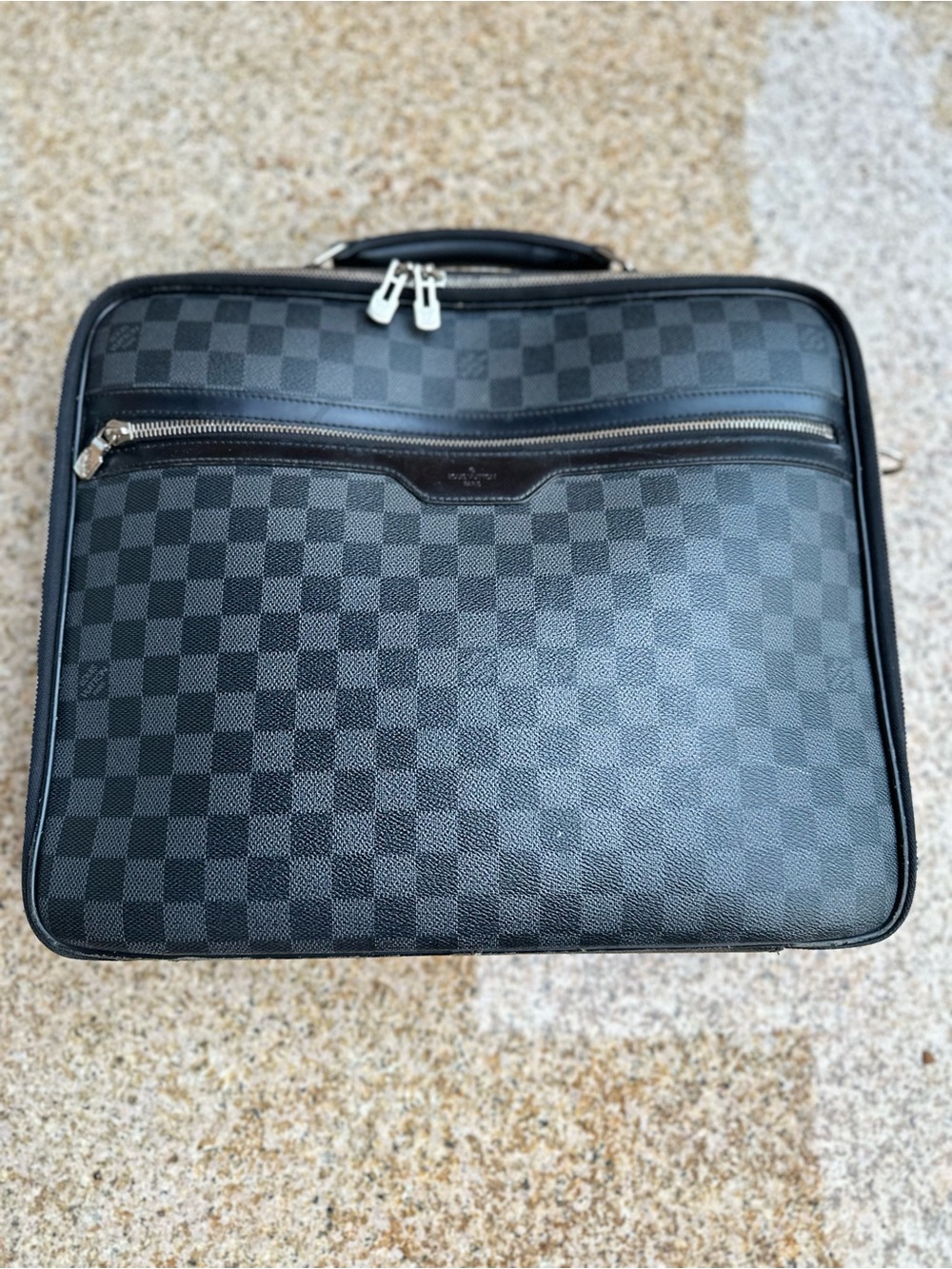 Louis Vuitton Damier Graphite Canvas Sleek Briefcase Bag, for Men.